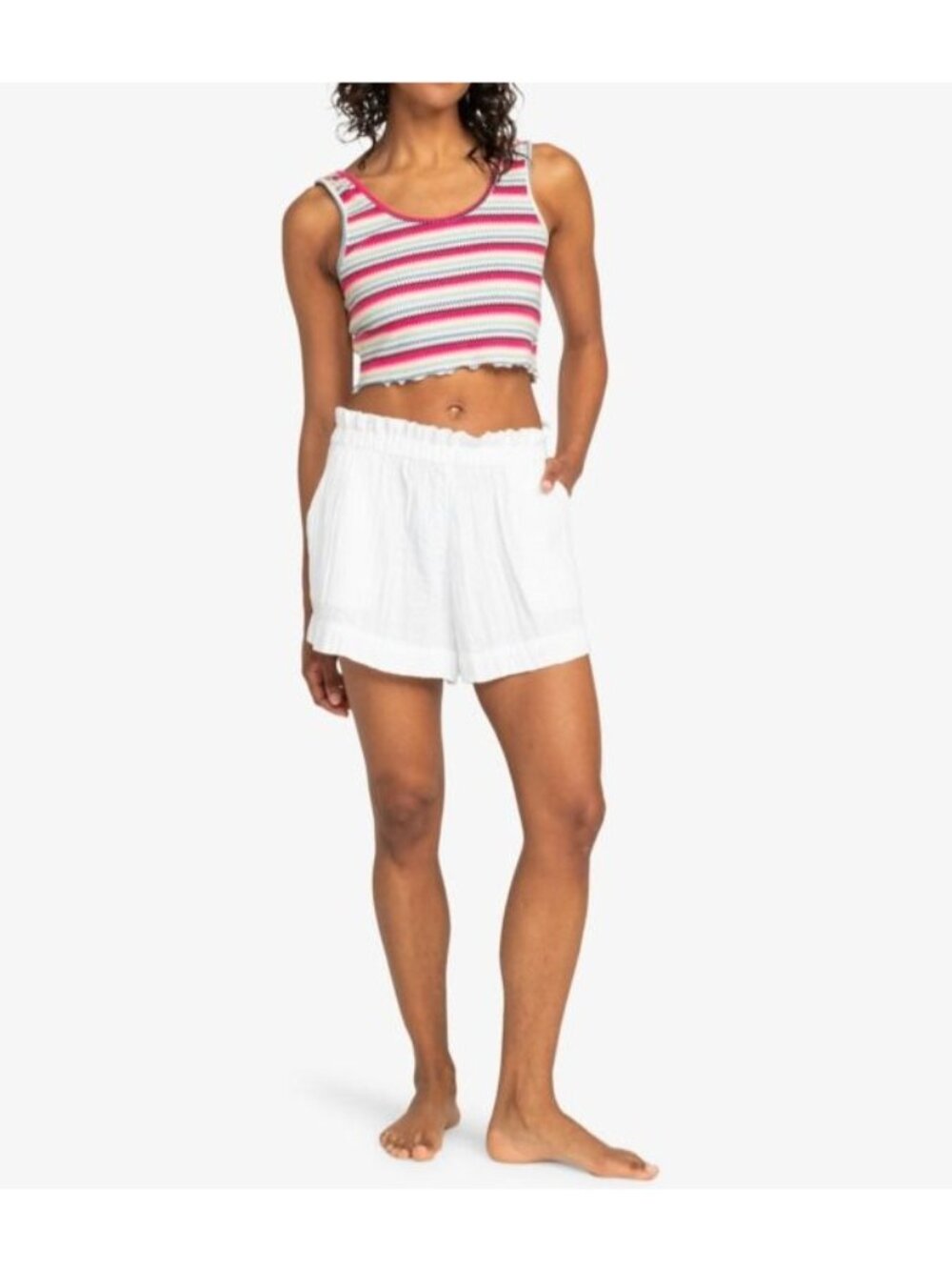 Roxy Womens What a Vibe Relaxed Beach Shorts Snow White Size XS NWT